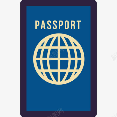 护照技术旅行设备图标图标