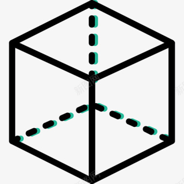 立方体元素线颜色图标图标