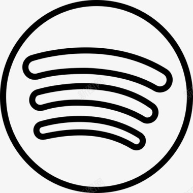 Spotify徽标2线性图标图标