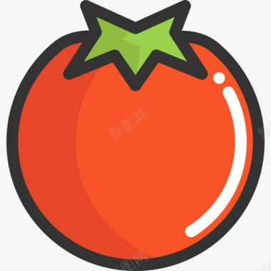 番茄食品线颜色线颜色图标图标