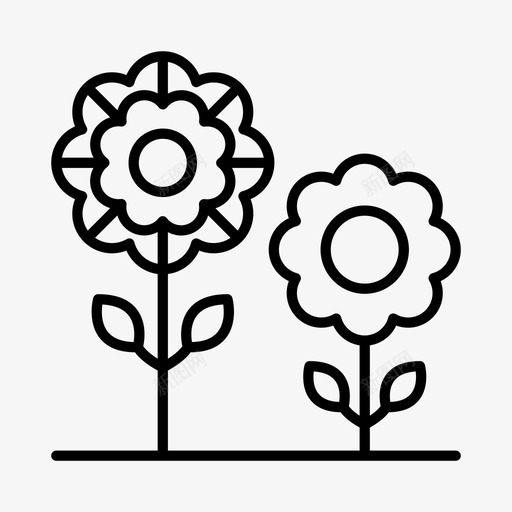 花植物学花园图标svg_新图网 https://ixintu.com 植物学 花 花园
