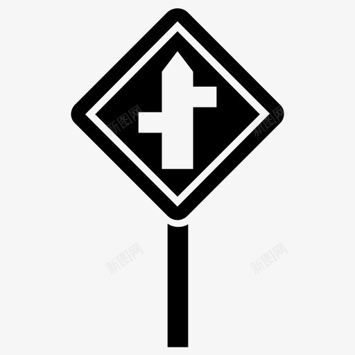 交错路口错开路口行车方向图标svg_新图网 https://ixintu.com 三叉路 交错路口 分叉路 行车方向 警告标志 道路指示 道路标志和交叉路口字形图标 错开路口