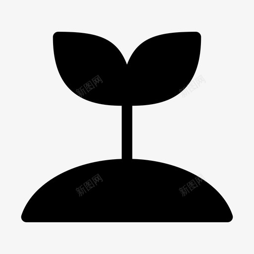 芽生长叶图标svg_新图网 https://ixintu.com 30072018 叶 植物 生长 芽