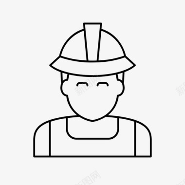 建造者化身建筑工人图标图标