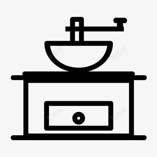 咖啡磨研磨机手工图标svg_新图网 https://ixintu.com 咖啡磨 手工 研磨机