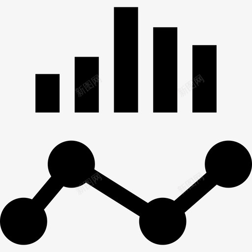 折线图业务字形线形图标svg_新图网 https://ixintu.com 业务字形 折线图 线形