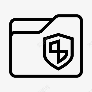 文件夹保护锁安全图标图标