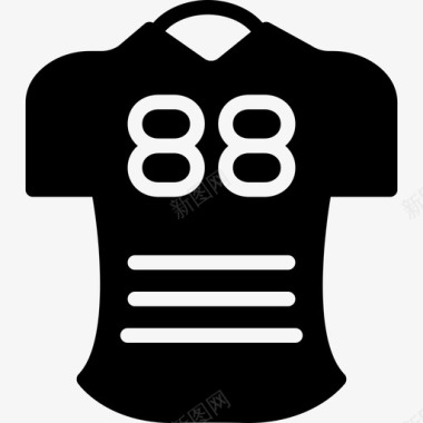足球运动衫运动套装填充物图标图标