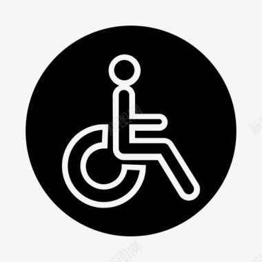 人残疾人标志图标图标