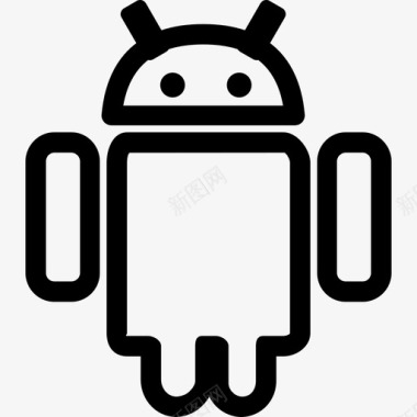 Android社交媒体标识线性图标图标
