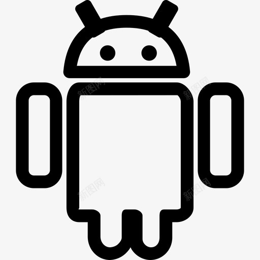 Android社交媒体标识线性图标svg_新图网 https://ixintu.com Android 社交媒体标识 线性