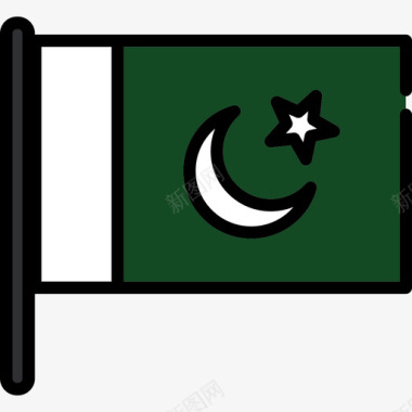 巴基斯坦国旗收藏2号桅杆图标图标