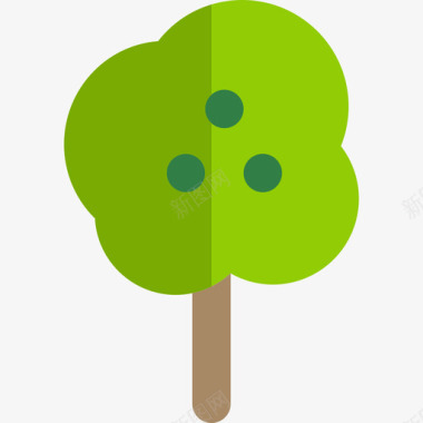 果树生态5平坦图标图标