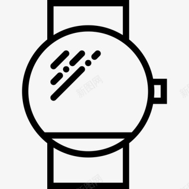 智能手表技术集合线性图标图标