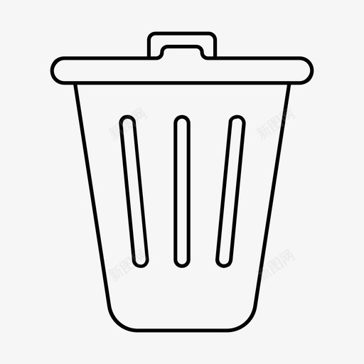 垃圾箱精度循环图标svg_新图网 https://ixintu.com 回收 垃圾箱 循环 清洁图标 精度