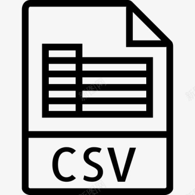 Csv文件类型集合线性图标图标