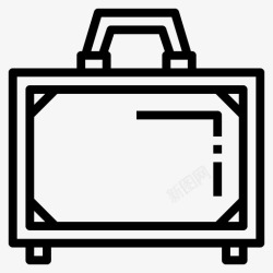 黑手拿钱包公文包包手提包图标高清图片