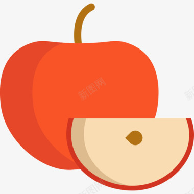 苹果秋季元素4扁平图标图标