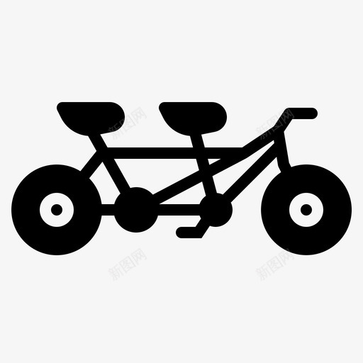 串联自行车浪漫图标svg_新图网 https://ixintu.com 串联 交通 浪漫 自行车 运动 运输固体