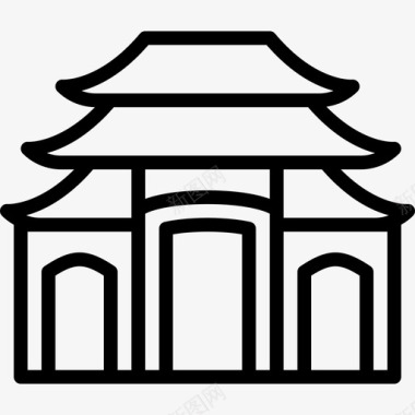 神道宗教元素直系图标图标