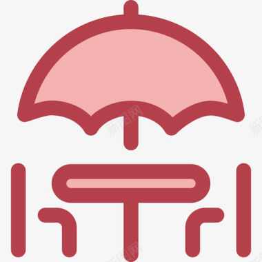 雨伞室外2红色图标图标