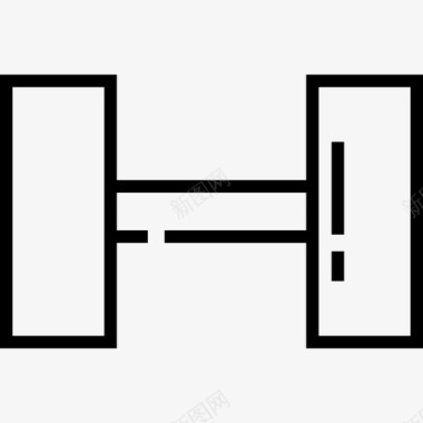 哑铃运动7直线型图标图标