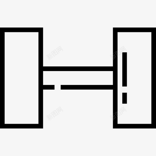 哑铃运动7直线型图标svg_新图网 https://ixintu.com 哑铃 直线型 运动7