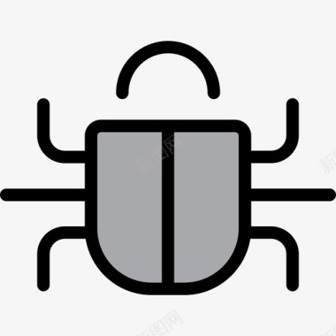 Bug商务套装2蓝色图标图标