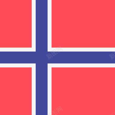 挪威国际旗帜4方形图标图标