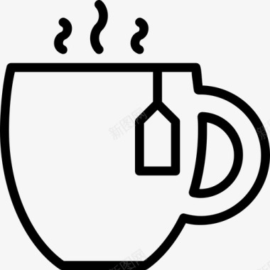 茶杯美食3线性图标图标