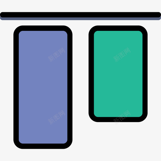 垂直对齐元素线条颜色图标svg_新图网 https://ixintu.com 垂直对齐 线条颜色 设计元素
