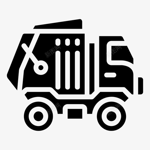 回收车自卸汽车垃圾图标svg_新图网 https://ixintu.com 回收车 垃圾 垃圾车 自卸汽车 运输