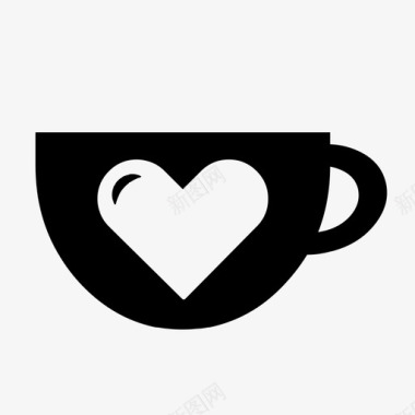 咖啡心咖啡约会图标图标
