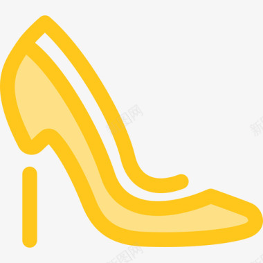 高跟鞋电子商务10黄色图标图标