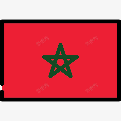 摩洛哥旗帜系列长方形图标svg_新图网 https://ixintu.com 摩洛哥 旗帜系列 长方形