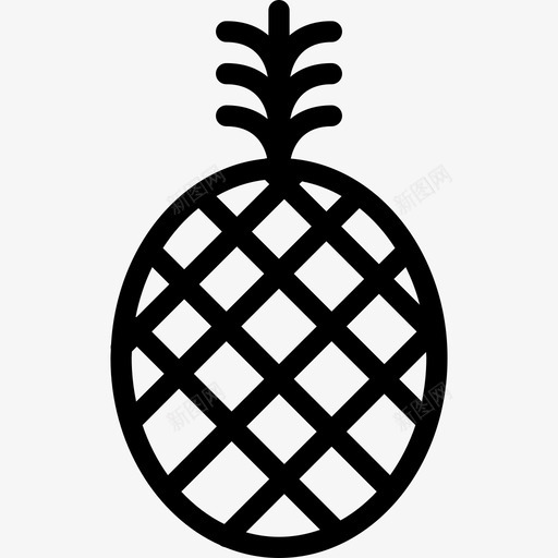 菠萝食品饮料直系图标svg_新图网 https://ixintu.com 直系 菠萝 食品饮料
