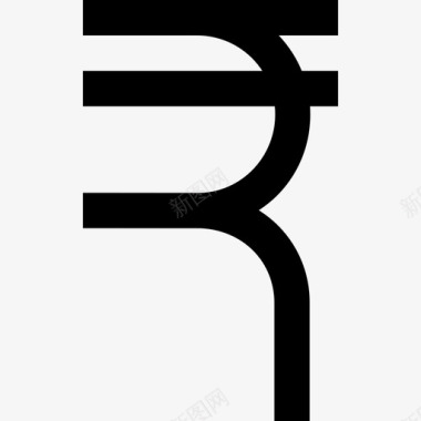 卢比象征着世界货币直线图标图标