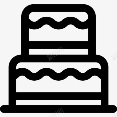 蛋糕派对元素5直线型图标图标