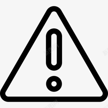 警告计算机安全7线性图标图标