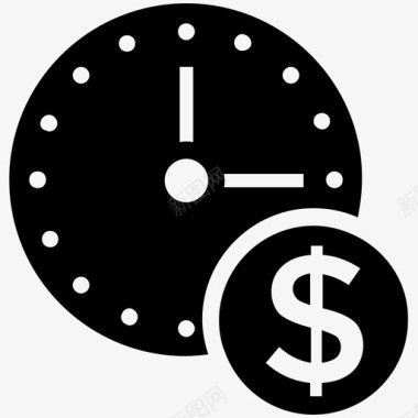 时间就是金钱业务时间生产力图标图标