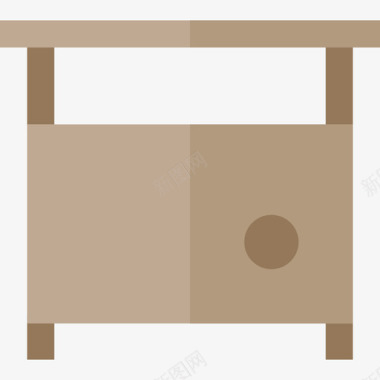 边桌家具颜色扁平图标图标