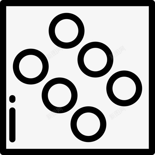骰子形状3直线图标svg_新图网 https://ixintu.com 形状3 直线 骰子