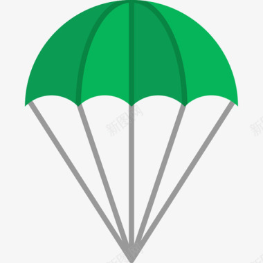 降落伞武器2扁平图标图标