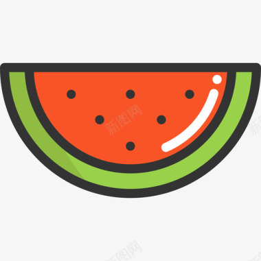 西瓜食品线颜色线颜色图标图标