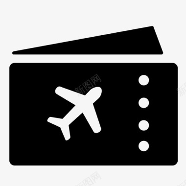 机票登机牌飞行图标图标