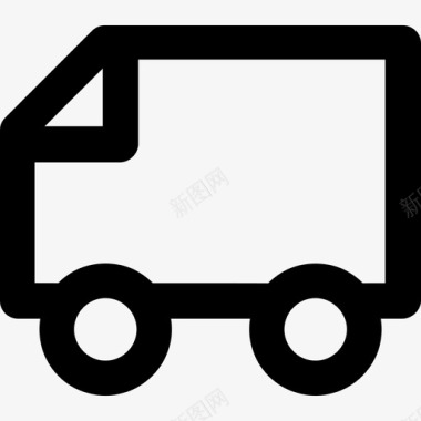 送货卡车物流配送图标集合粗体圆形图标