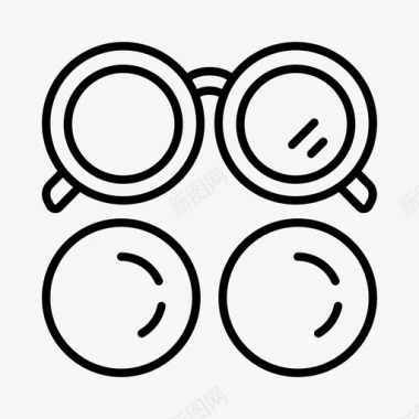 验光师隐形眼镜眼镜图标图标
