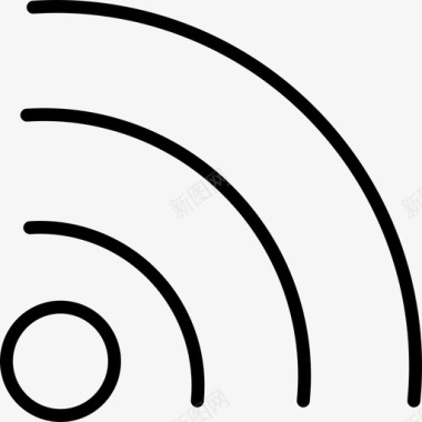 Wifi数据和多媒体元素线性图标图标