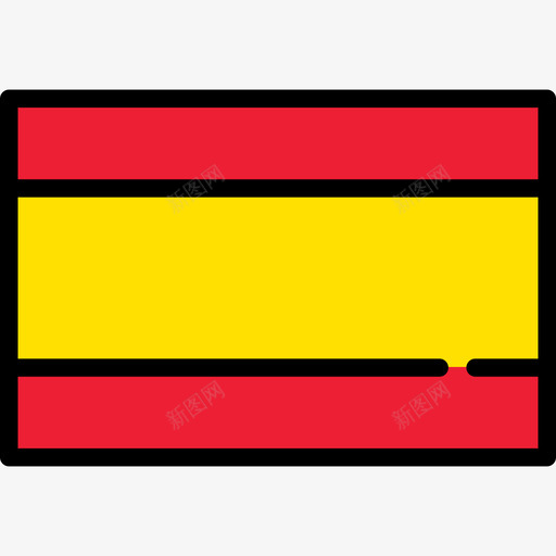 西班牙旗帜系列长方形图标svg_新图网 https://ixintu.com 旗帜系列 西班牙 长方形