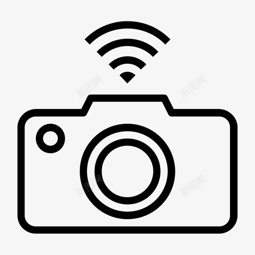 摄像头连接电子图标svg_新图网 https://ixintu.com 手机 摄像头 电子 还有wifi信号 连接
